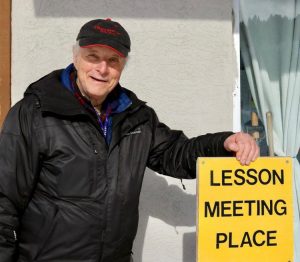 Cam Denby at a lesson meeting place